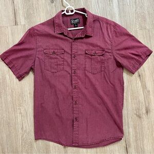Retrofit Men's Burgundy Short Sleeve Shirt